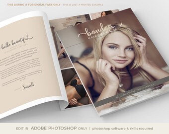 Boudoir Welcome Guide, Boudoir Photography Magazine, Boudoir Photographer Magazine Template, Photo Studio Magazine, Boudoir Price List