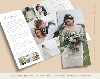 Wedding Photography Welcome Brochure, Wedding Photography Trifold Brochure, Client Welcome Guide, Wedding Photography Welcome Guide