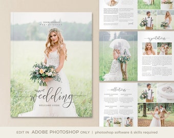 Wedding Welcome Guide, Wedding Photography Magazine, Wedding Photographer Magazine Template, Photo Studio Magazine, Wedding Price List