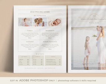 Lifestyle Photography Pricing Template - Children's Photography Pricing Guide, Family Photography Price List, Newborn Pricing Guide