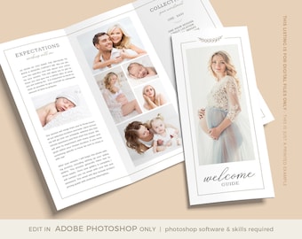 Photography Welcome Guide Trifold Brochure Template (Photoshop Template)