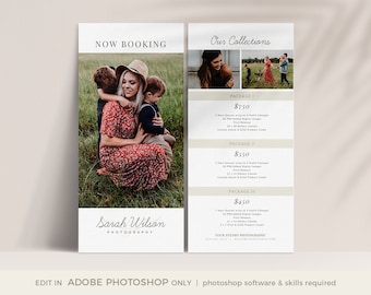 Photography Rack Card Template, Photo Marketing (Photoshop Template)