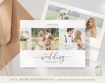 Wedding Photography Marketing Template, Photography Promo Card, Marketing Template, Wedding Photography Marketing Flyer