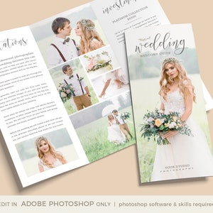 Wedding Photography Welcome Brochure, Wedding Photography Trifold Brochure, Client Welcome Guide, Wedding Photography Welcome Guide
