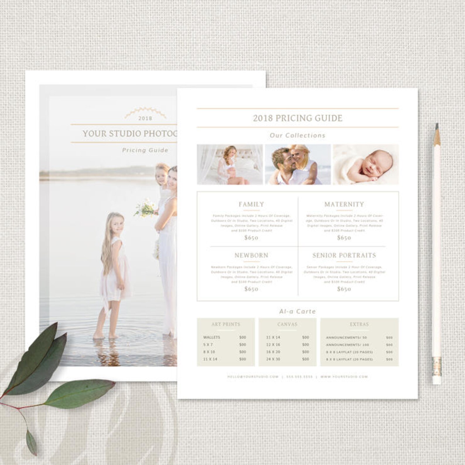 Lifestyle Photography Pricing Template Children's Etsy