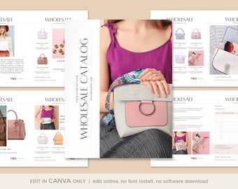 CANVA Wholesale Catalog Template, Boho Wholesale Product Catalog, Editable Catalog, Line Sheet Template, INSTANT DOWNLOAD