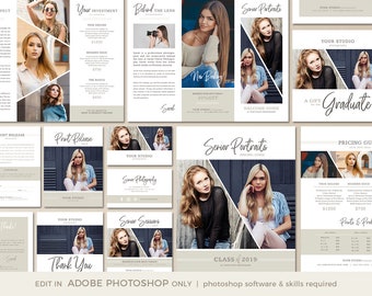 Senior Photographer Marketing Set, Branding Templates (Photoshop)