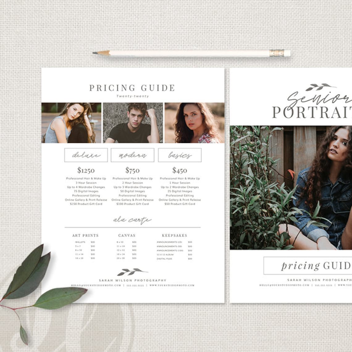 Senior Photography Pricing Template Senior Pricing Guide - Etsy