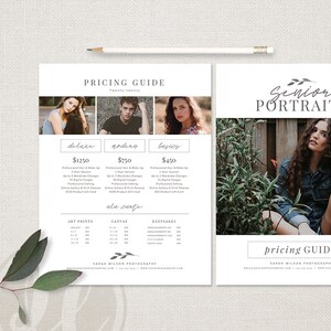Senior Photography Pricing Template, Senior Pricing Guide, Senior ...