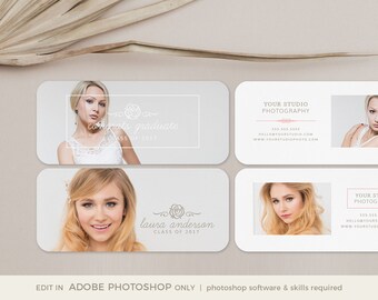 Senior Rep Kartenvorlage, Fotografie Marketing (Photoshop Template)