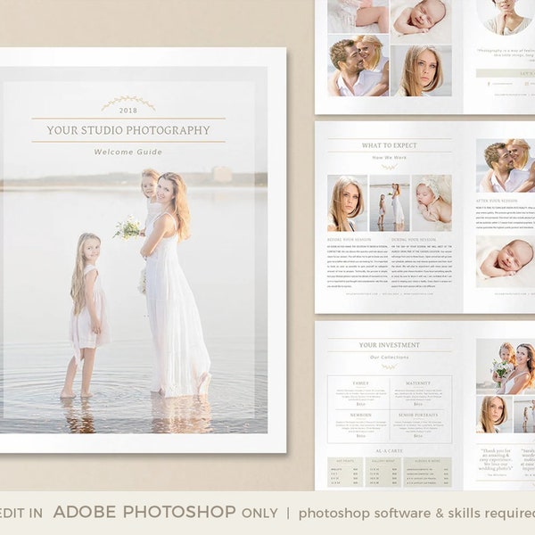 Welcome Magazine Template - Client Welcome Guide Magazine, Lifestyle Photography Magazine, Children's Photography Magazine, 8 Pages