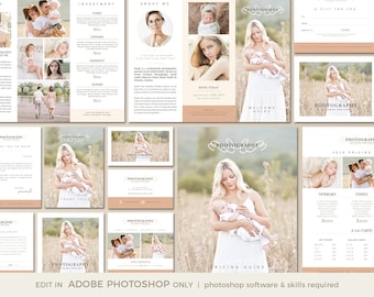 Photography Marketing Kit - Welcome Packet, Branding (Photoshop Template)