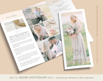 Wedding Photography Brochure Template: Trifold Welcome Guide (Photoshop)