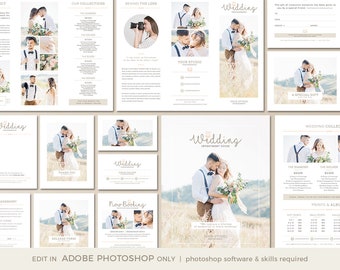 Wedding Photography Marketing Set, Photographer Branding Package, Photography Pricing Guide, Trifold Brochure, Photography Marketing Bundle