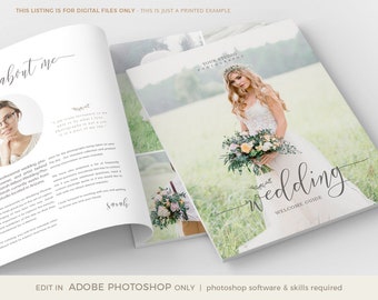 Wedding Photography Magazine, Wedding Welcome Guide, Wedding Photographer Magazine Template, Photo Studio Magazine, Wedding Price List