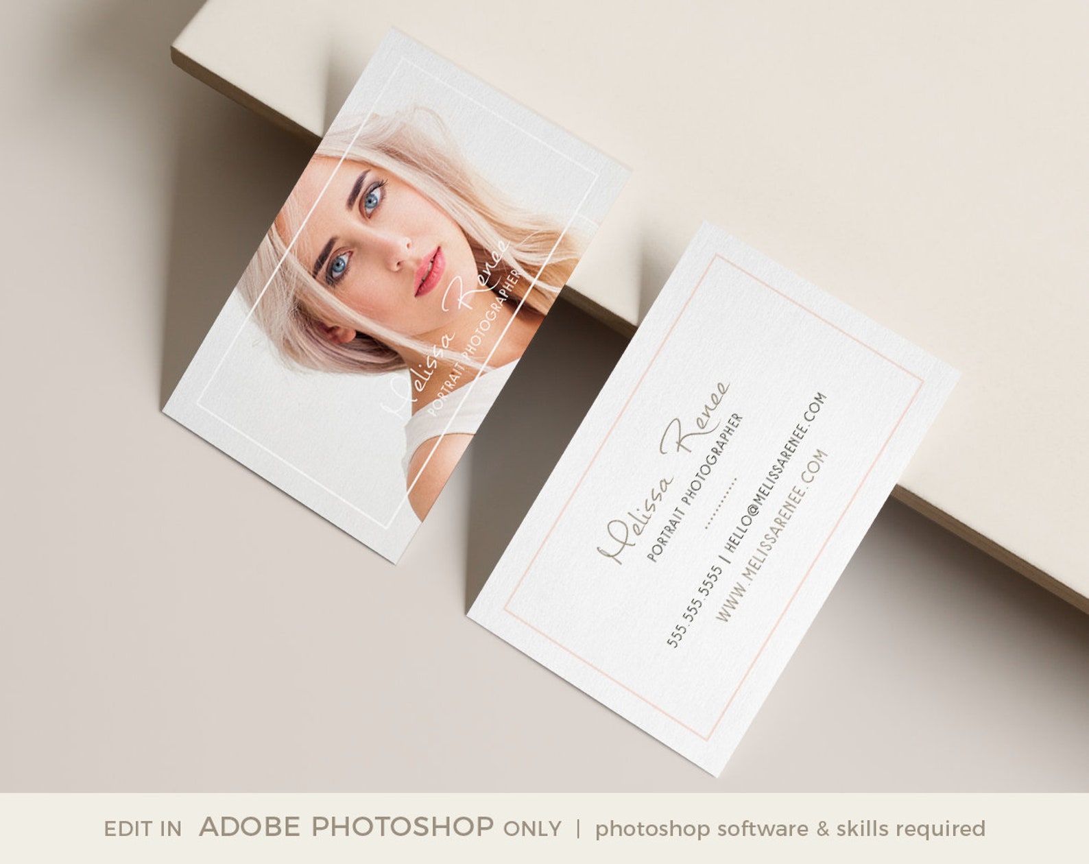 Photography Business Card Template Instant Download, Photoshop Template
