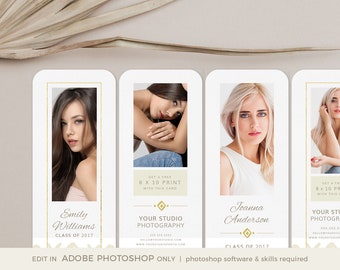 Senior Rep Card Template, Photography Referral (Photoshop .PSD)