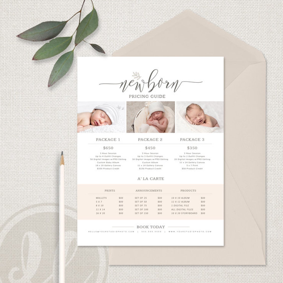 Newborn Pricing Guide Newborn Photographer Pricing Guide Etsy