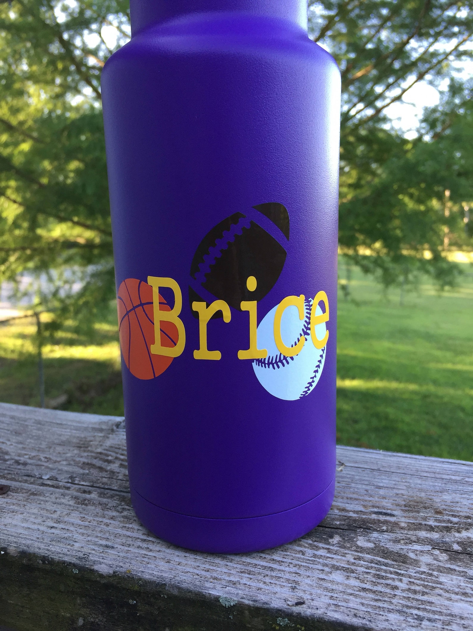 Sports decal your choice of 3 sports custom name decal Etsy