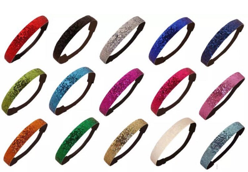 Glitter headband personalized glitter headband school spirit Etsy