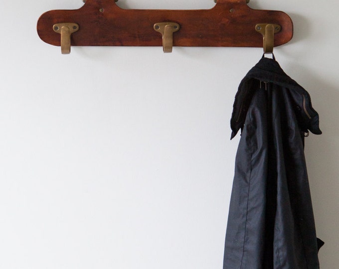Mid Century Modern Leather Coat Rack - Etsy