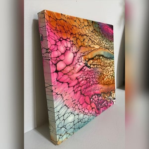 Color splash abstract art handmade painting