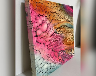 Color splash abstract art handmade painting