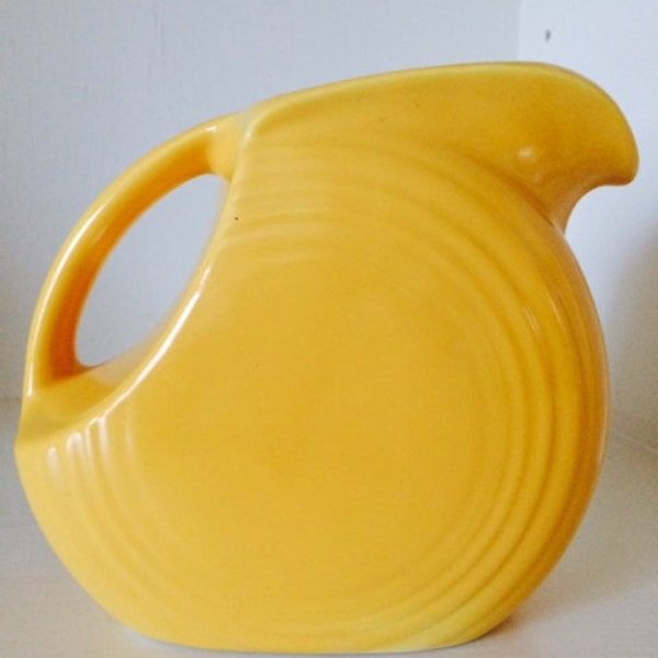 Small Yellow Vintage Fiesta Juice Pitcher