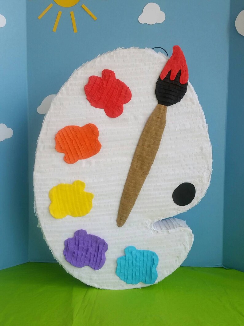 Art Painting Palette Craft Boy Girl Birthday Party Pinata Etsy