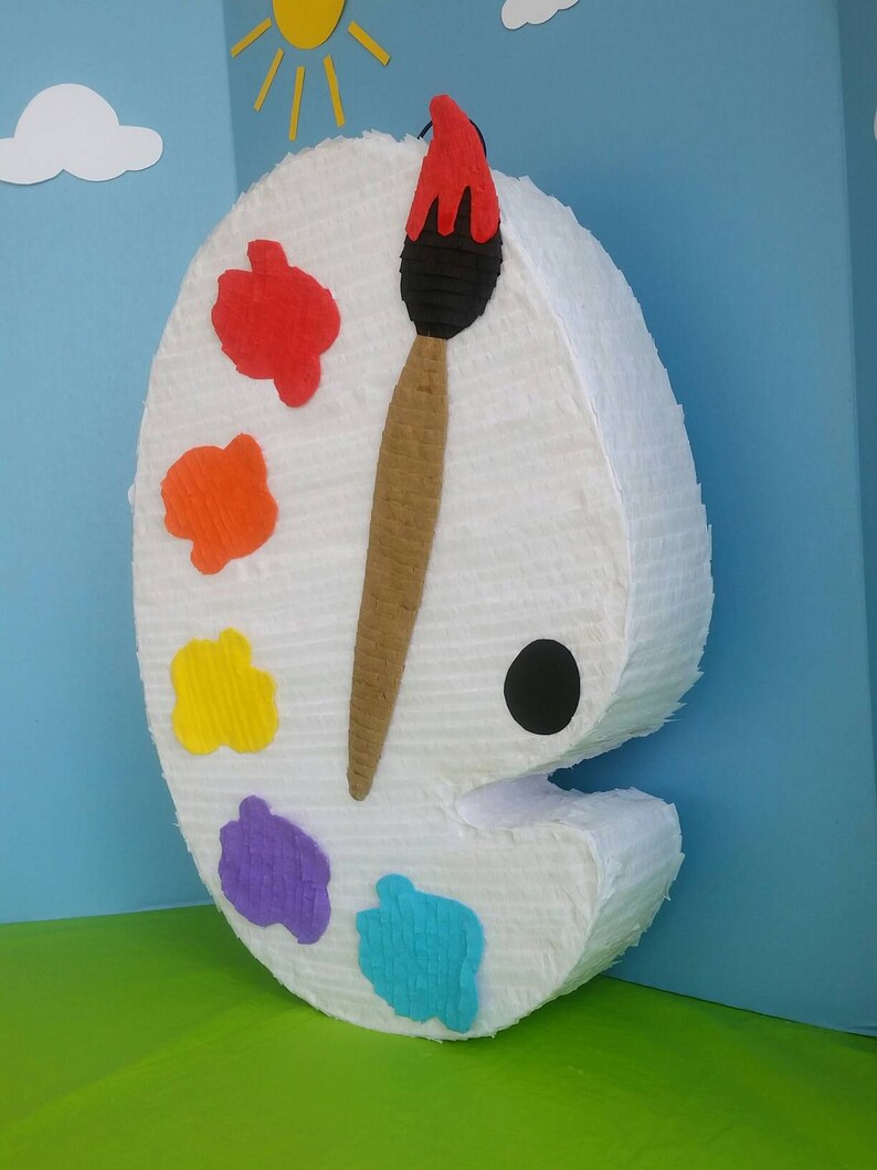 Art Painting Palette Craft Boy Girl Birthday Party Pinata Etsy