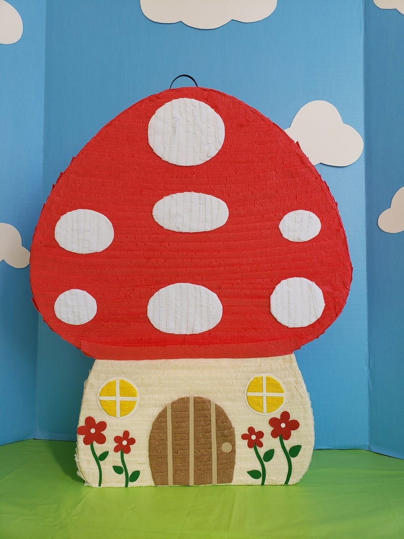 Fairy Home Pinata. Mushroom Pinata. Gnome Pinata. Etsy