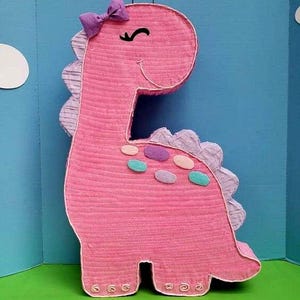 Personalized Dinosaur Pinata: Handmade Party Game, Kid Celebration