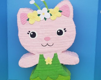 Kitty Birthday Party PInata.  Kitty dressed as Fairy Pinata.