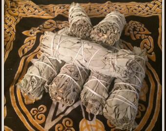 White Sage Smudge Stick ~ 4.5"-5" Long ~ Purification ~ Cleansing ~ Protection ~ Wicca~Witch~Pagan ~ Native American ~ Handmade Smudge Stick