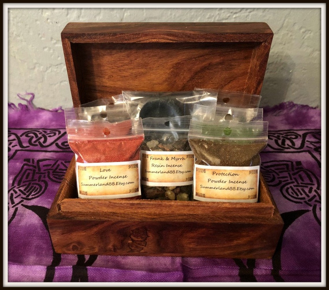 INCENSE Set PLUS Storage Box Powder Resin & Cone Incense Etsy