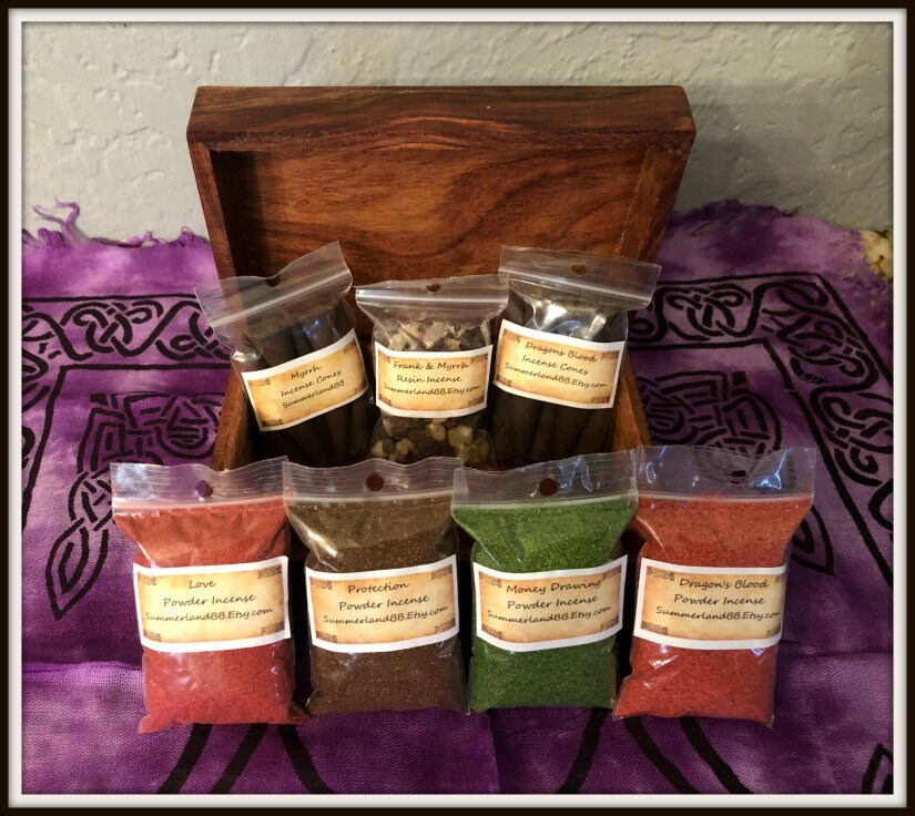 INCENSE Set PLUS Storage Box Powder Resin & Cone Incense Etsy.de