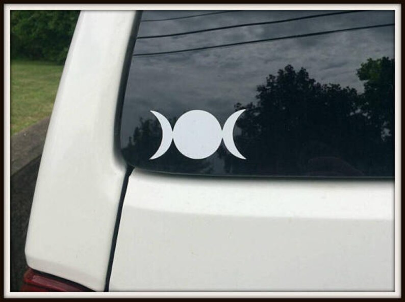 Triple Moon Window Decal Window Decal Laptop Decal Wall Etsy