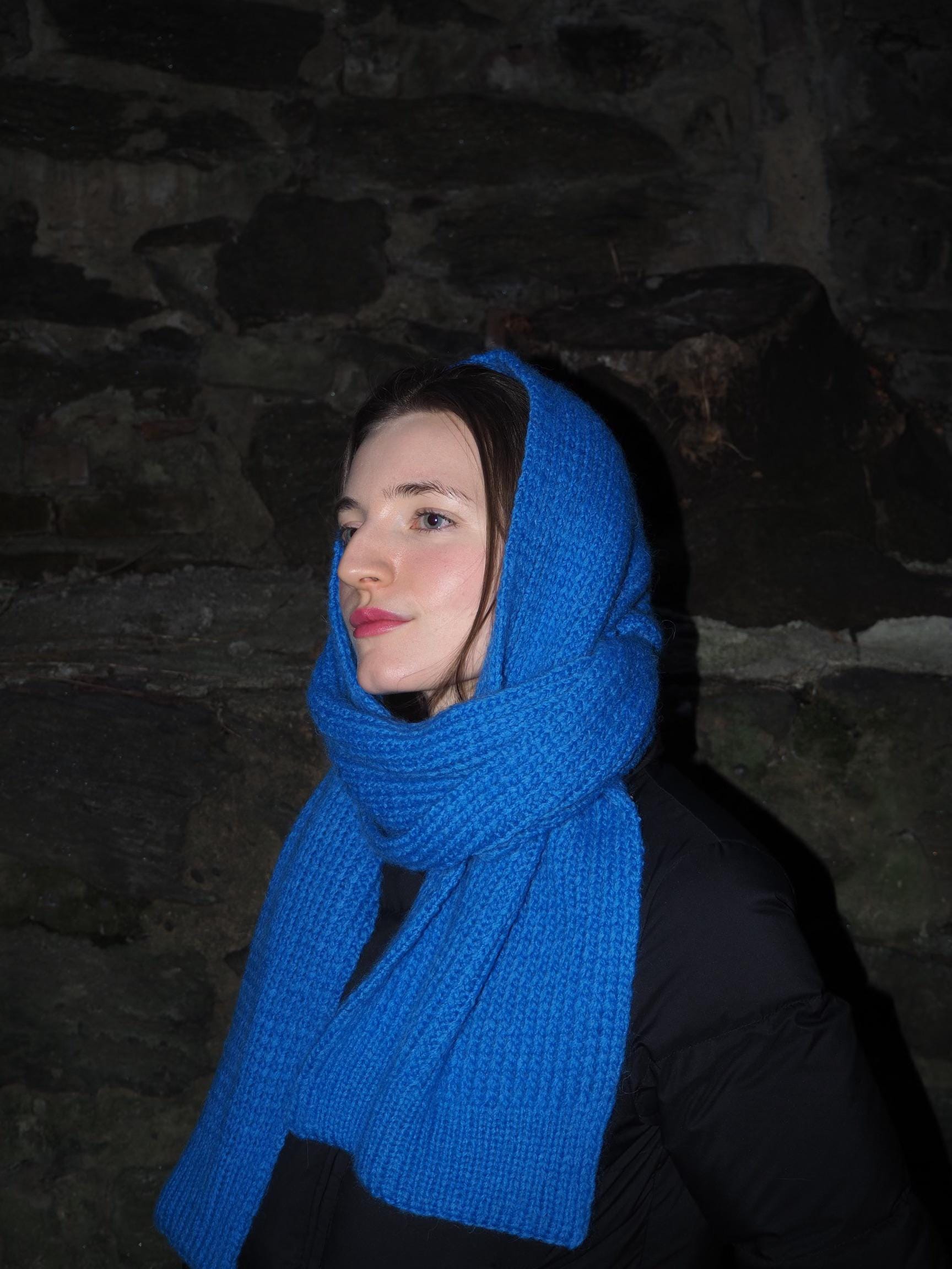 Beginner knitting pattern Easy knitted scarf pattern Perfect for beginner knitters and advanced Instant PDF download Using bulky weight yarn