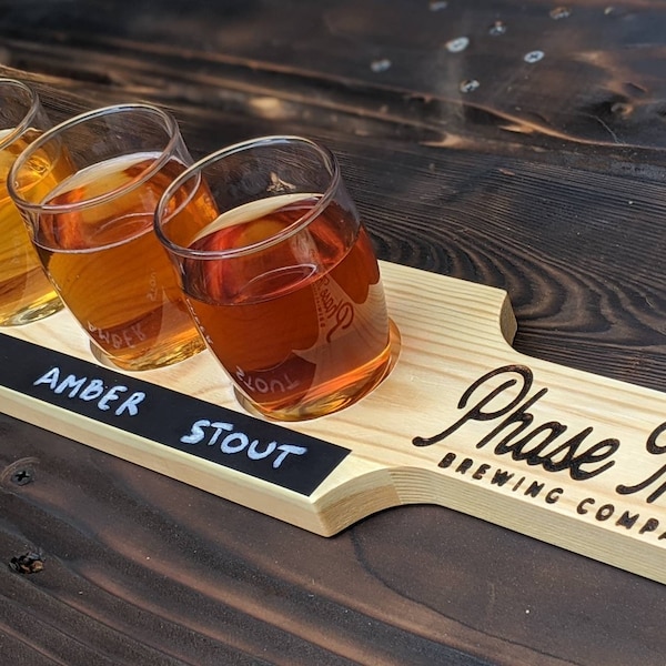 Custom Tasting Flight, Beer Tasting, Wine Flight Board, Dessert Flight Board, Tasting Board, Personalized Tasting Flight Paddle