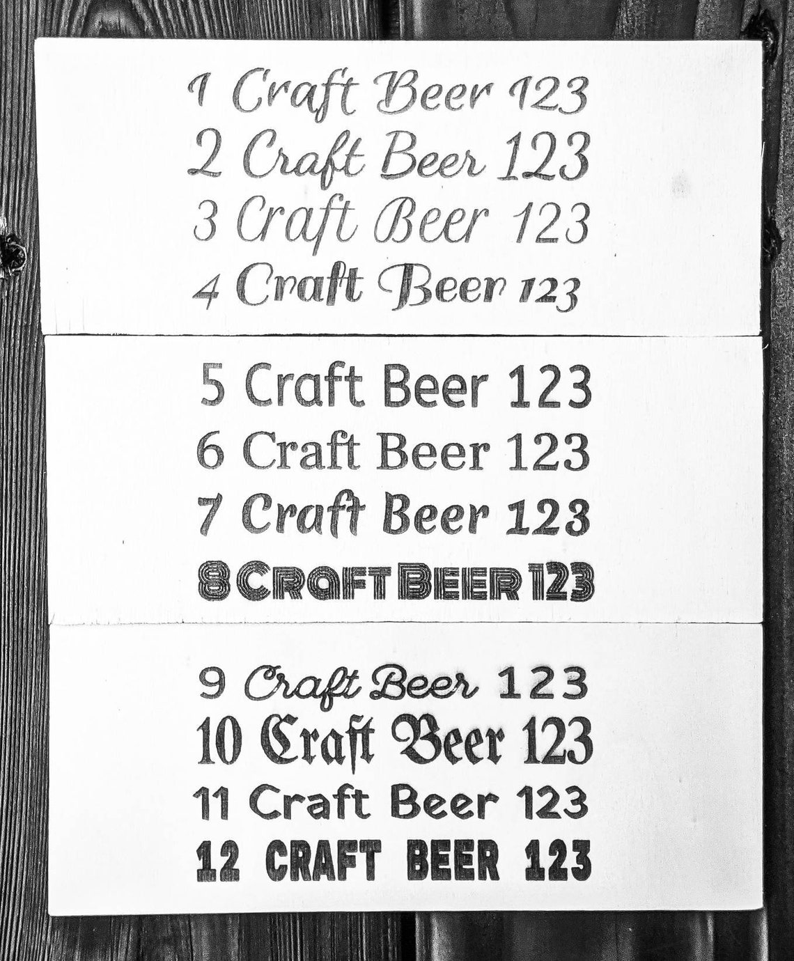 Beer Flight Tasting Board Wine Flight Tasting Board Dessert Etsy