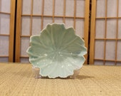 Japanese pottery Leaf designed plate, Made in Toki, Japan 7.25″ x 2.5″H