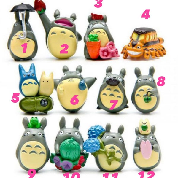 Miniature Totoro doll as Kokedama Charm comes with 3pcs