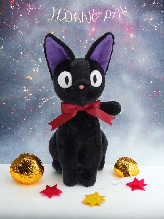 blackcat★JiJi Black Cat Plush Toy, Cute Mini Black Cat Jiji, Stuffed Toy
