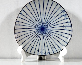 Indigo Radiance Kokedama Saucer, wafu design saucer 6.5" x 1"