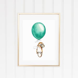 Platypus Art, Platypus Watercolor, Platypus Baby, Australian Animal, Australia Nursery, Australia Art, Platypus Nursery, Balloon, Adventure image 3