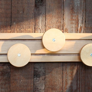 5 Pair/24" Adjustable, Button Ski Rack, With Traditional Wooden Buttons