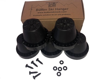 Totti Button Ski Hanger: DIY Ski Rack, 5-Pak