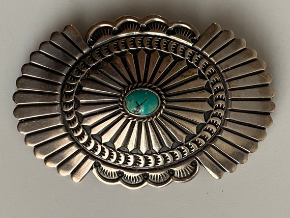 Native American Important Gary Reeves (d.) Coral Sterling Silver Buckle Set Native American Important Gary Reeves (d.) Coral Sterling Silver Buckle Set