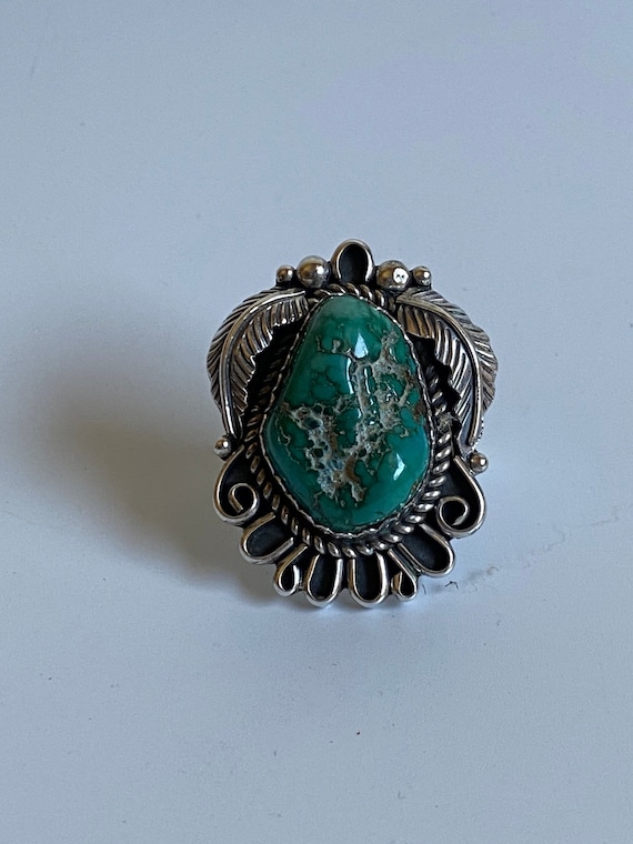 Important Vintage Navajo Steve Yellowhorse Turquoise Native American Jewelry Silver Necklace Important Vintage Navajo Steve Yellowhorse Turquoise Native American Jewelry Silver Necklace