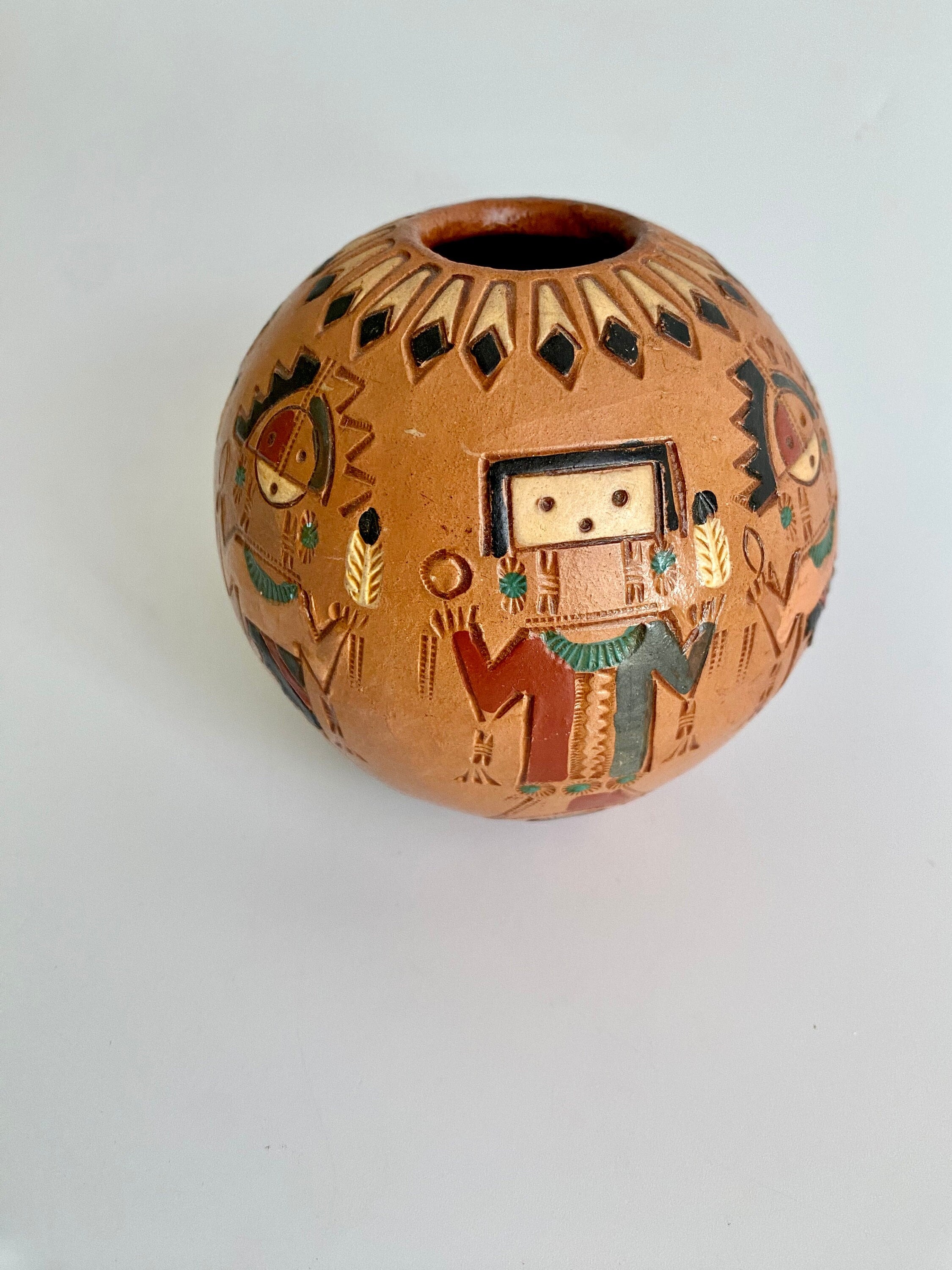 ピーチ Ken and Irene White Navajo Seed Pot - Etsy Denmark